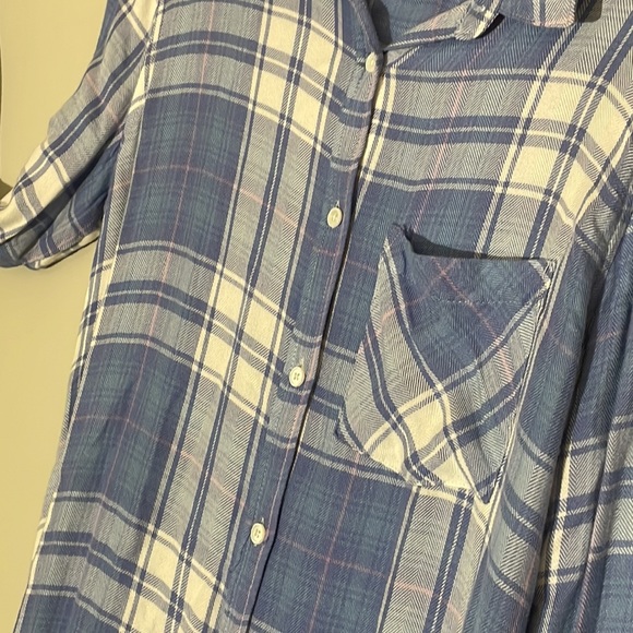 ALTAR’D STATE PLAID FLANNEL BUTTON FRONT TOP - Picture 4 of 7